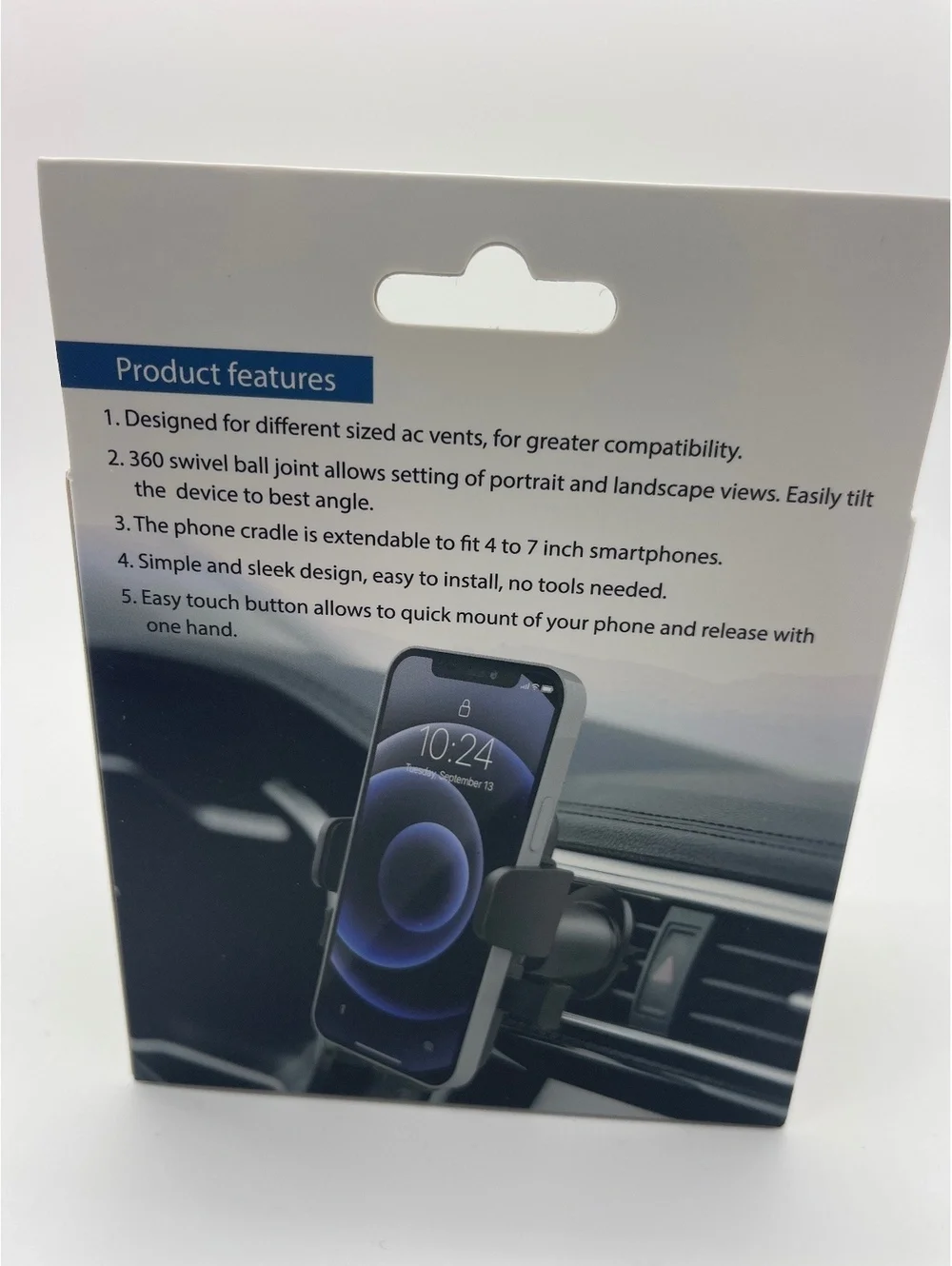 Car Air Vent Holder Phone Mount with 360° Rotation